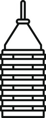 Sticker - Grain storage silo standing tall in black and white line art