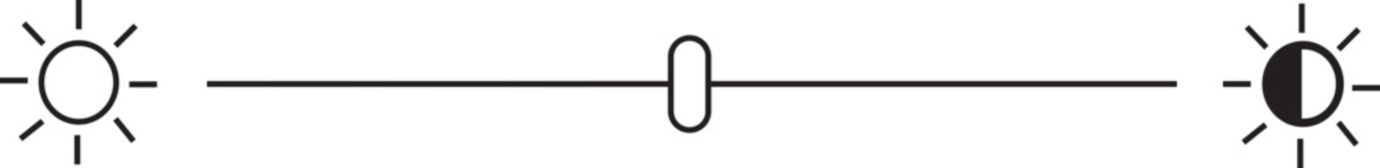 Poster - Brightness control icon. Contrast with varying level illustration sign isolated on transparent background. Screen brightness and contrast level settings black switch vector for mobile and laptop.