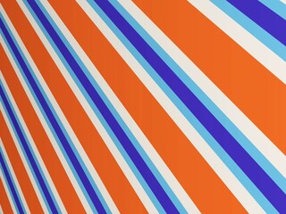 Wall Mural - A stylish orange and blue striped background with a diagonal design, great for enhancing your creative projects