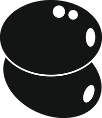 Sticker - Simple icon of two whole kiwi fruits laying on top of each other