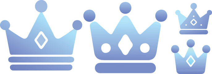 Poster - crown of thorns on a white background. Big collection quolity crowns. Crown icon set. Collection of crown silhouette. Ai generate 