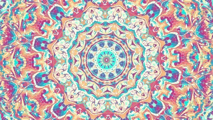 Aufkleber - 4k looped vintage yoga mandala spinning and zooming in