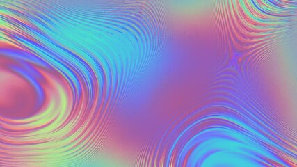 Wall Mural - Abstract colorful background - metallic undulating liquid reflecting vibrant surface. 4k looped video. Dark blue abstract liquid surface