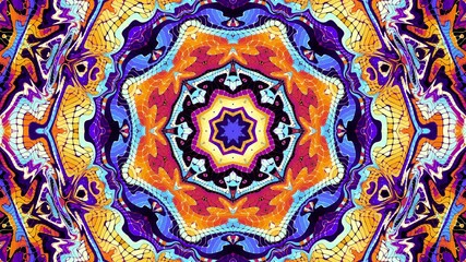 Aufkleber - 4k looped vintage yoga mandala spinning and zooming in