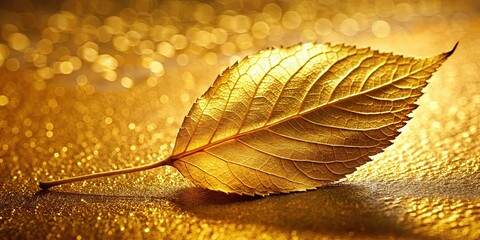 Wall Mural - Shiny yellow leaf gold foil texture, shiny, yellow, leaf, gold, foil, texture, background, vibrant, lustrous, glossy