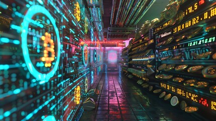 technology bitcoin background