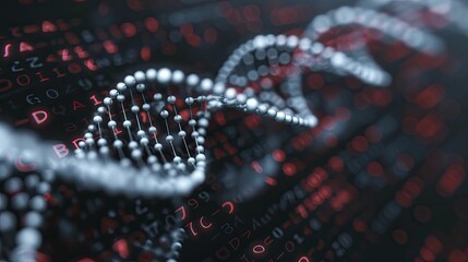 Wall Mural - Genetic data security, demonstrating techniques to safeguard private genetic data.