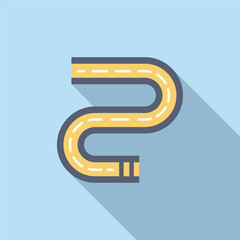 Poster - winding road is representing the path to success in business and life