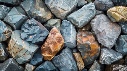 Wall Mural - Large rocks as a backdrop in close up view