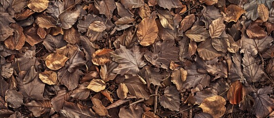 Wall Mural - Panoramic close-up, high detail scan of forest floor texture, Generative AI