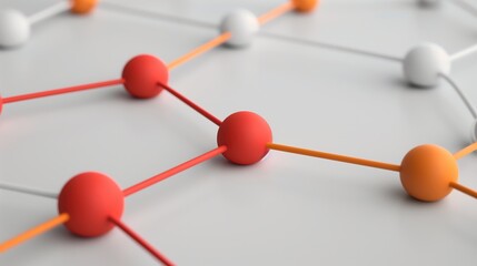 Poster - Abstract information web formed by nodes.