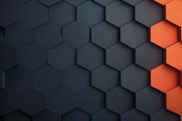 Poster - Abstract geometric hexagon technology texture background.