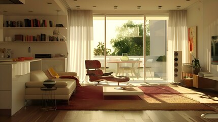 Wall Mural - Modern living room interior design