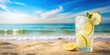 © Sujid - Refreshing beachside drink with a hint of lemon, perfect for cooling off on a hot day, beach, lemon, refreshing, cool, drink, ocean
