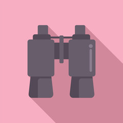Poster - binoculars icon showing a concept of searching and finding