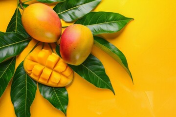 Wall Mural - Mango fruit and slice mango