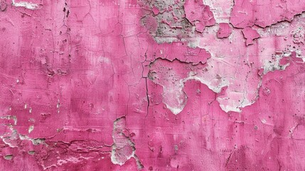 Poster - rustic bright pink concrete stone texture background