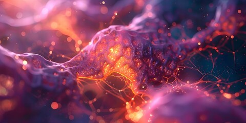 Wall Mural - A colorful, swirling galaxy with a purple and orange line running through it. The colors are vibrant and the image has a dreamy, otherworldly feel to it