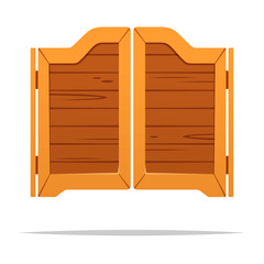 Poster - Saloon swinging doors vector isolated illustration