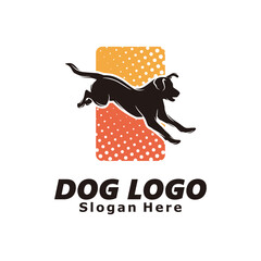 Poster - Dog logo design Vector illustration