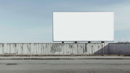 Canvas Print - Blank white advertising board