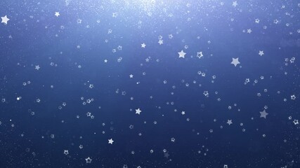 Wall Mural - Loop Christmas sky with flicker stars and glitter backgrounds. Concept New Year and Xmas holidays copy space animation.
