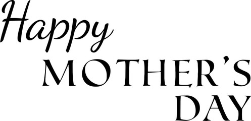 Sticker - Digital png text of happy mother's day on transparent background