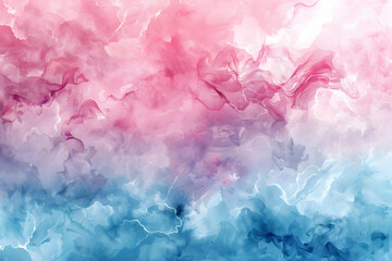 Sticker - Abstract Watercolor Background Pink Blue Swirls