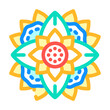© sevector - mandala buddhism color icon vector. mandala buddhism sign. isolated symbol illustration