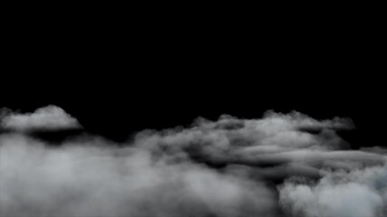 Wall Mural - clouds soft transition with alpha channel. 3d rendering. passing clouds transition alpha channel pla