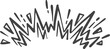 © Chorna_L - Cartoon comic bomb bang explosion effect. Burst with splashes elements. Doodle speed lines and pow cloud. Hand drawn fire lightning sketch