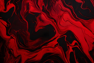 Wall Mural - Red And Black Abstract Canvas With Dripping Blood Pattern