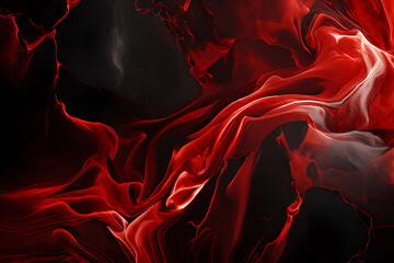 Wall Mural - Red And Black Canvas With Dripping Blood Inspired Artistic Effec