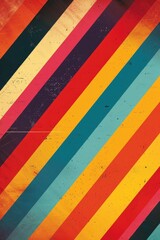 Sticker - Colorful striped background with white line in middle