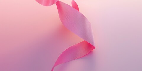 Sticker - Pink ribbon with spiral design