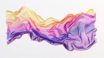 Poster - Colorful piece of fabric with rainbow pattern