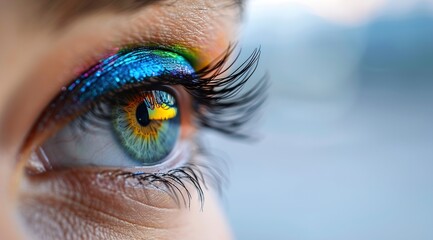 Canvas Print - close up of a female eye