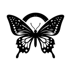 Butterfly silhouette. Butterflies vector illustration. Monarch Butterfly Silhouettes collection