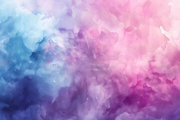 Sticker - Abstract Watercolor Background in Pink and Blue