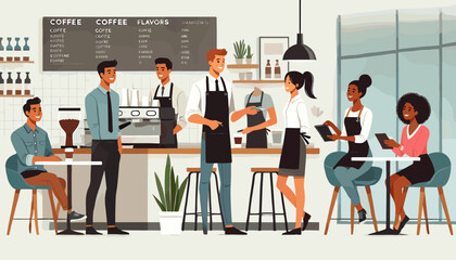 Wall Mural - Concept vector illustration of business situation.	
