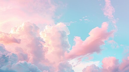 Wall Mural - soft pastel clouds adorning the sky
