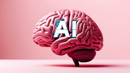 A concept of AI learning with a brain