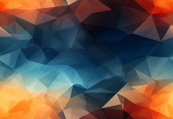 A colorful low poly pattern design with a variety of shapes and colors.