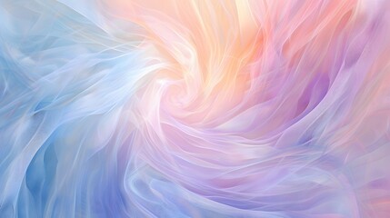 Canvas Print - An abstract image showcasing an explosion of soft pastel colors radiating outward in a dynamic and visually soothing pattern. 