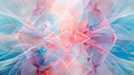 Wall Mural - An abstract image showcasing an explosion of soft pastel colors radiating outward in a dynamic and visually soothing pattern. 