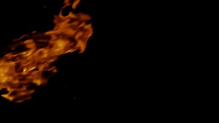Poster - Floating embers and sparks on a black background, destruction, passion, or transformation, film overlay effect, motion elements, video effects