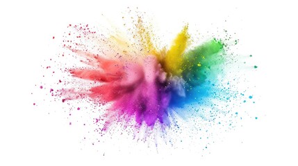 Sticker - Abstract Colorful Powder Explosion