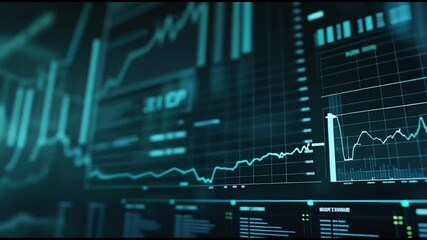 Aufkleber - VFX Concept design for Sci-fi Frame Interface. HUD design with brackets, counters, equalizers, data, and futuristic elements in 4K | 3840 x 2160 | 0:30.