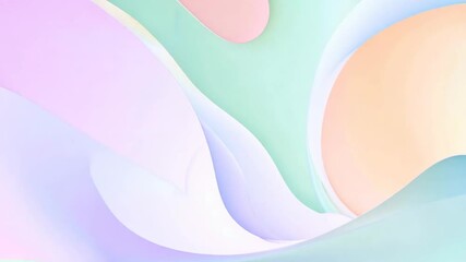 Wall Mural - Soft pastel waves abstract background