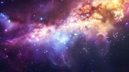 Wall Mural - Universe filled with stars, nebula and galaxy.